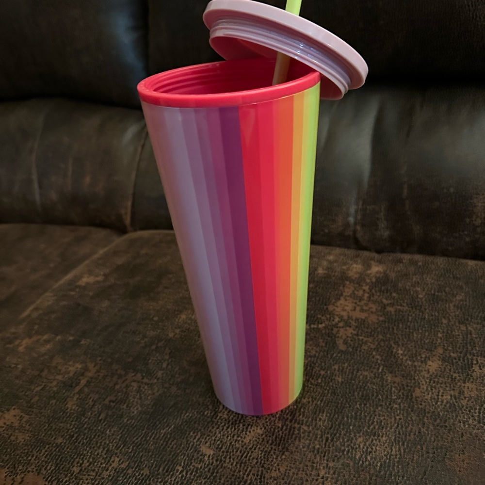 Starbucks Multicolor Striped Tumbler with Straw - Picture 3 of 6